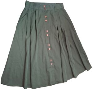 Elegant Green Button-Down Skirt